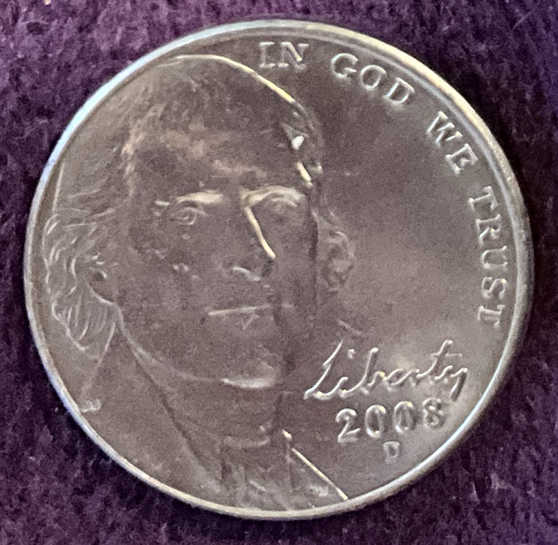 Nickel Jefferson D 2008 2  coin collectible - Main Image 3