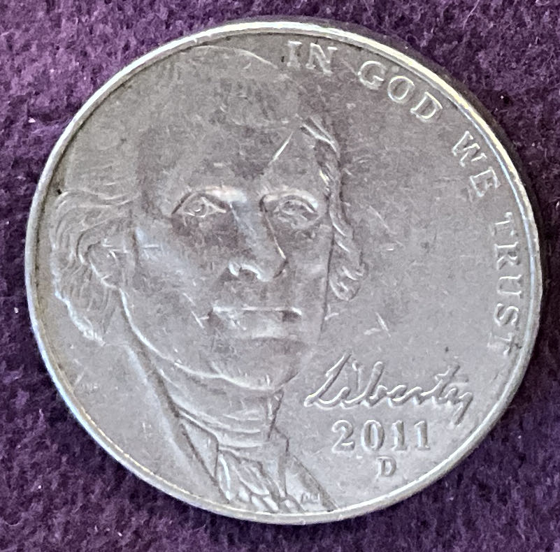 Nickel Jefferson D 2011 1  coin collectible - Main Image 3