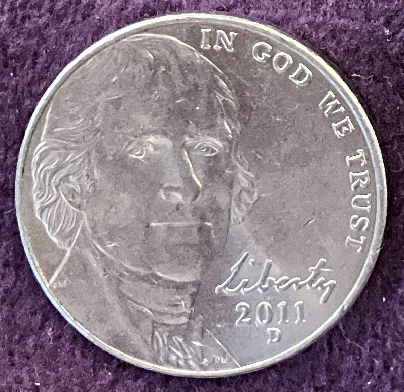 Nickel Jefferson D 2011 3  coin collectible - Main Image 3