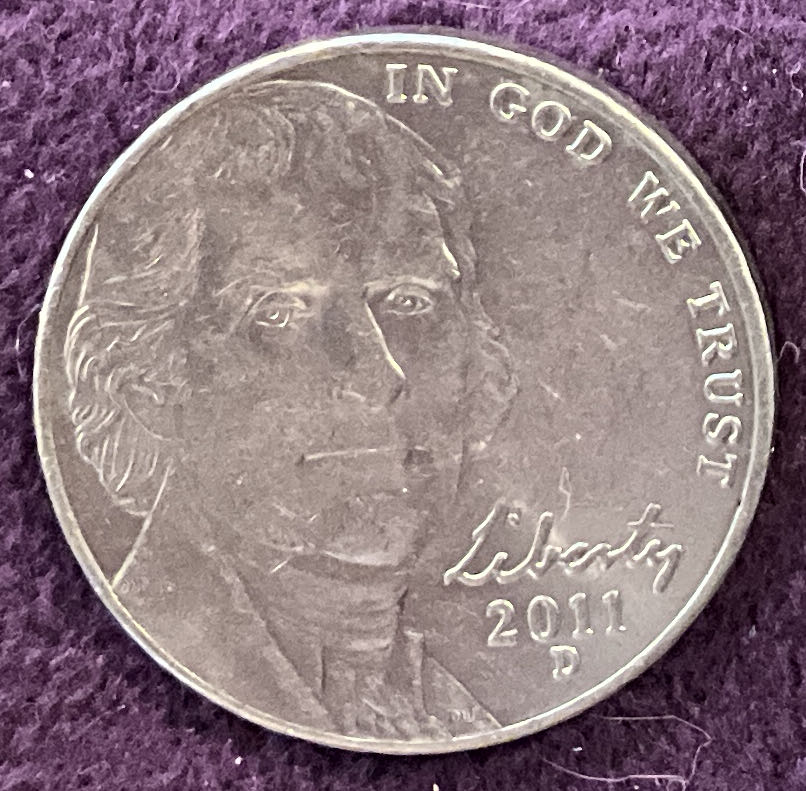 Nickel Jefferson D 2011 4  coin collectible - Main Image 3