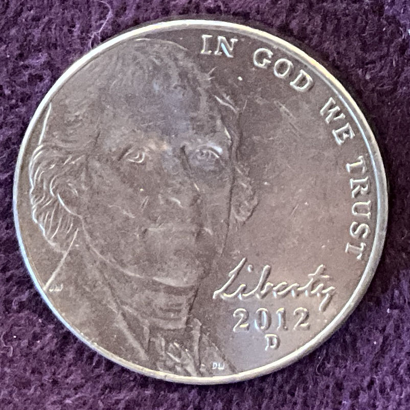 Nickel Jefferson D 2012 1  coin collectible - Main Image 3