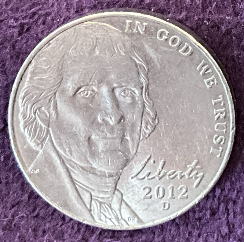 Nickel Jefferson D 2012 2  coin collectible - Main Image 3
