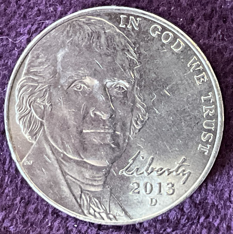 Nickel Jefferson D 2013 1  coin collectible - Main Image 3