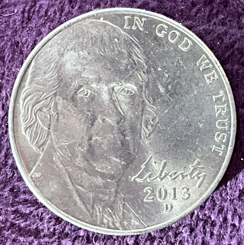 Nickel Jefferson D 2013 3  coin collectible - Main Image 3