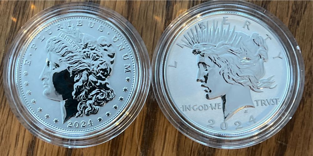 2024 S Morgan And Peace Silver Dollar Reverse Proof  coin collectible [Barcode 704786560238] - Main Image 2