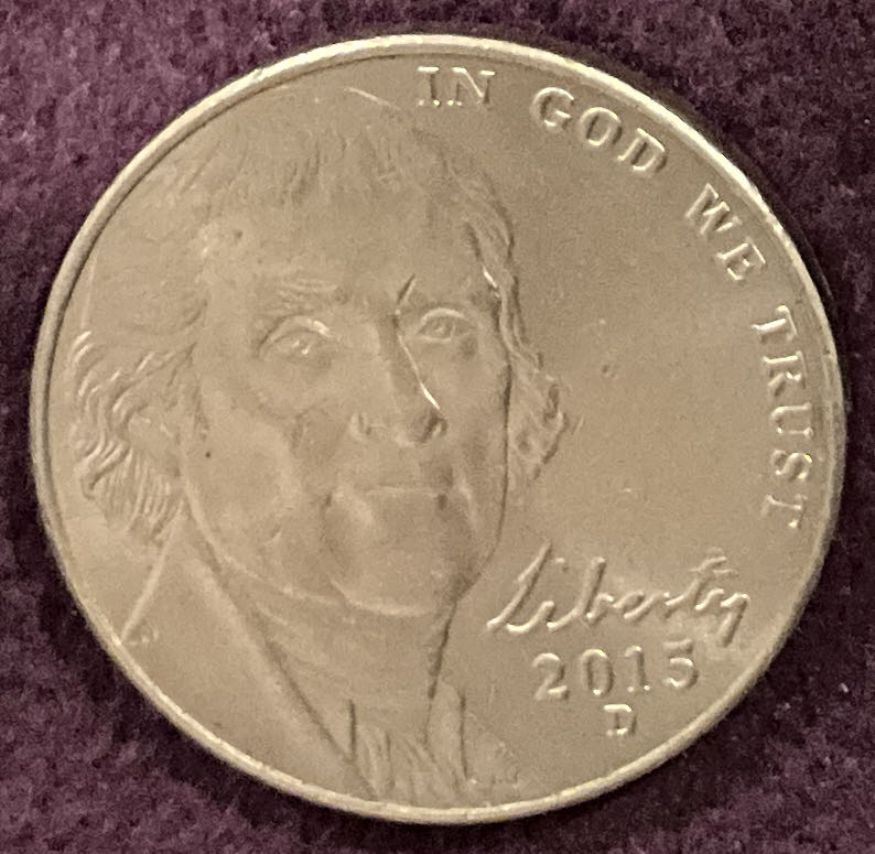 Nickel Jefferson 2015 D 4  coin collectible - Main Image 3