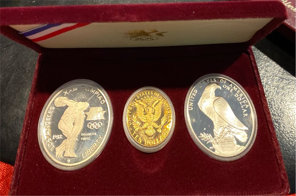 1984 Olympic 3 Coin Set  coin collectible - Main Image 3
