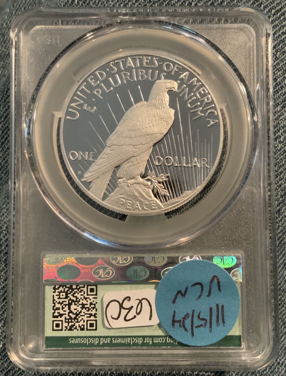 2023 S Peace $1 CAC PR69 DCAM 1st Delivery  coin collectible - Main Image 2