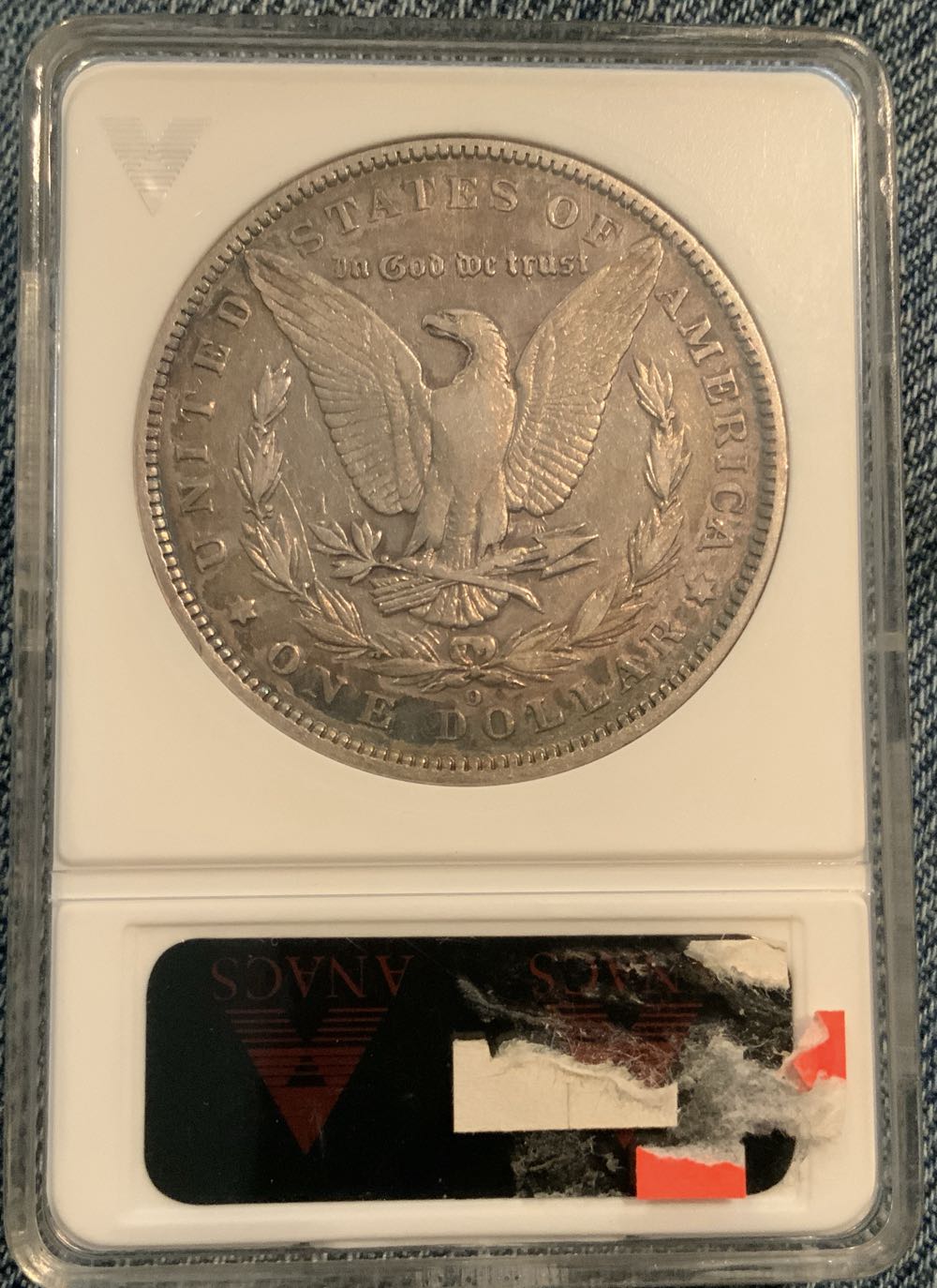 1891 O Morgan $1 VAM 1A Clashed E ANACS XF40  coin collectible - Main Image 2