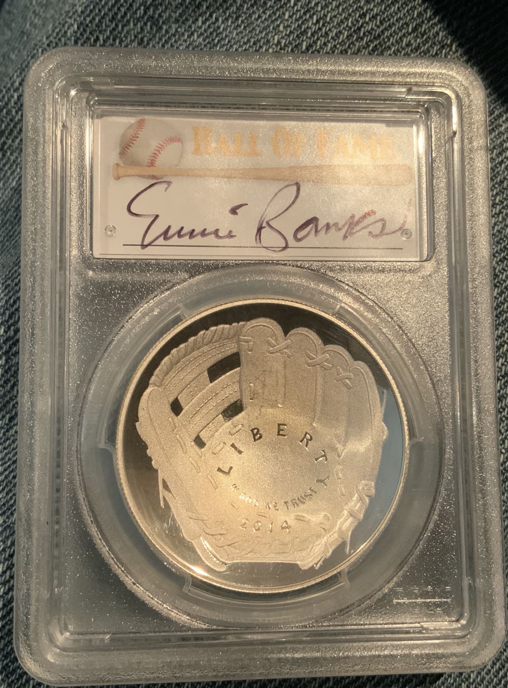 2014 P Legends Of Baseball $1 PCGS PR70 DCAM Ernie Banks  coin collectible - Main Image 2