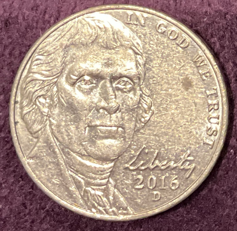 Nickel Jefferson 2016 D 2  coin collectible - Main Image 3