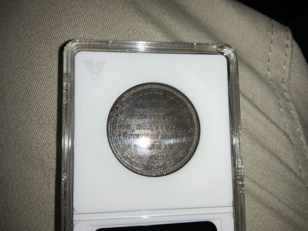1834 Hard Times Token 158 Attleboro, Ma ANACS F12  coin collectible - Main Image 2