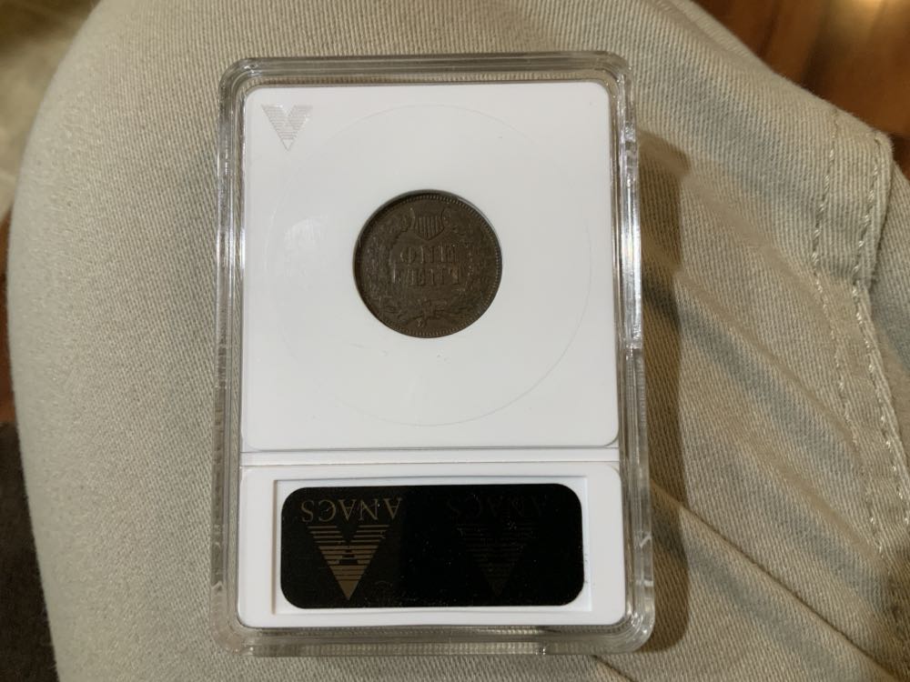 1871 Indian Cent ANACS F15  coin collectible - Main Image 2