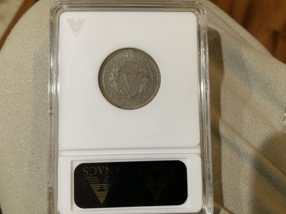 1886 Liberty Nickel ANACS XF45 Corroded  coin collectible - Main Image 2