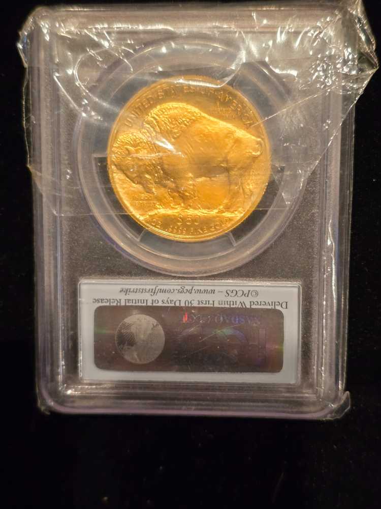 2014 $50 Buffalo 1st Strike PCGS MS70  coin collectible - Main Image 2
