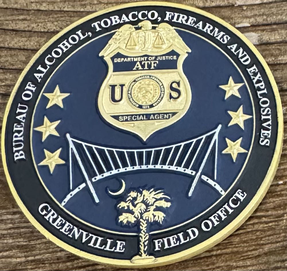 ATF GREENVILLE S.C. FIELD OFFICE  coin collectible - Main Image 2