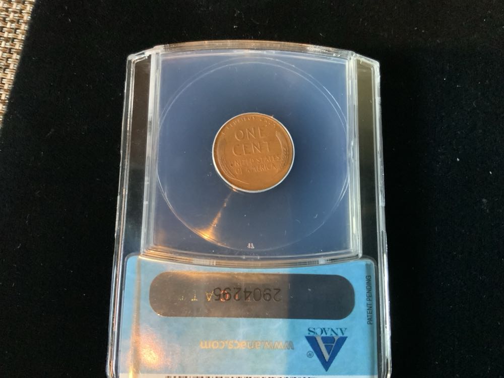 1955 Lincoln Cent Double Die Obverse ANACS AU55  coin collectible - Main Image 2