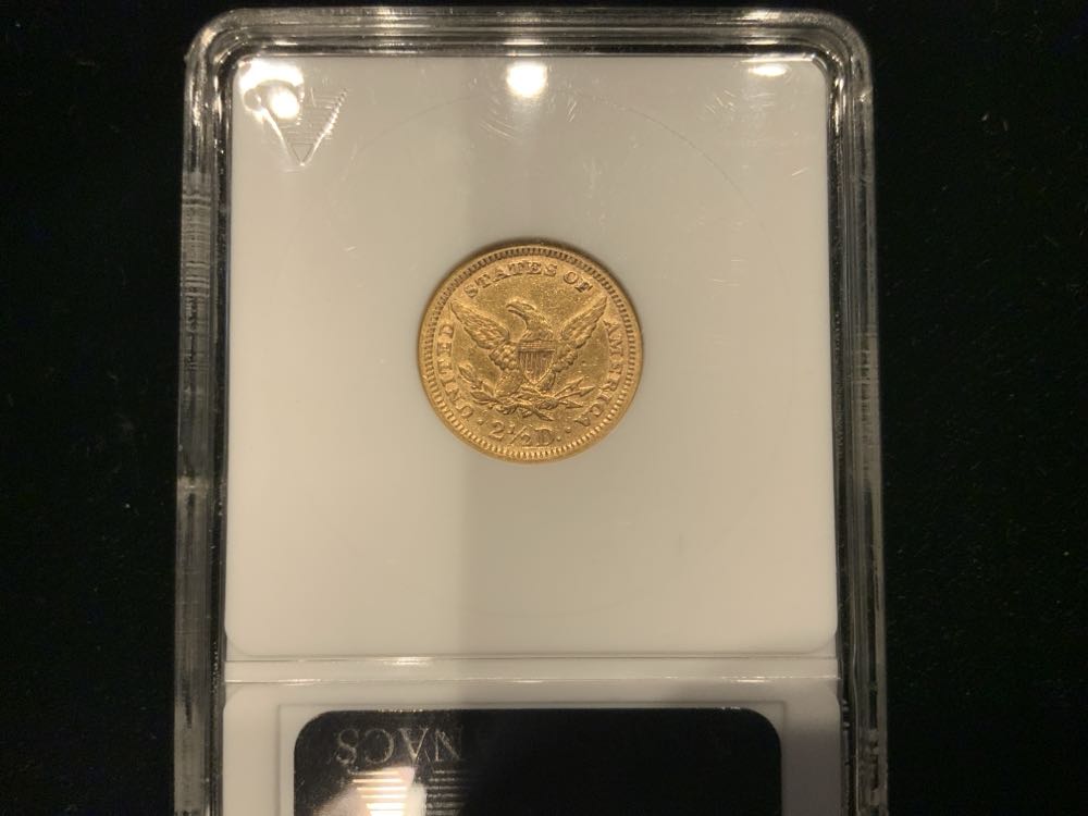 1873 Closed 3 Liberty Head $2.50 ANACS VF30  coin collectible - Main Image 2