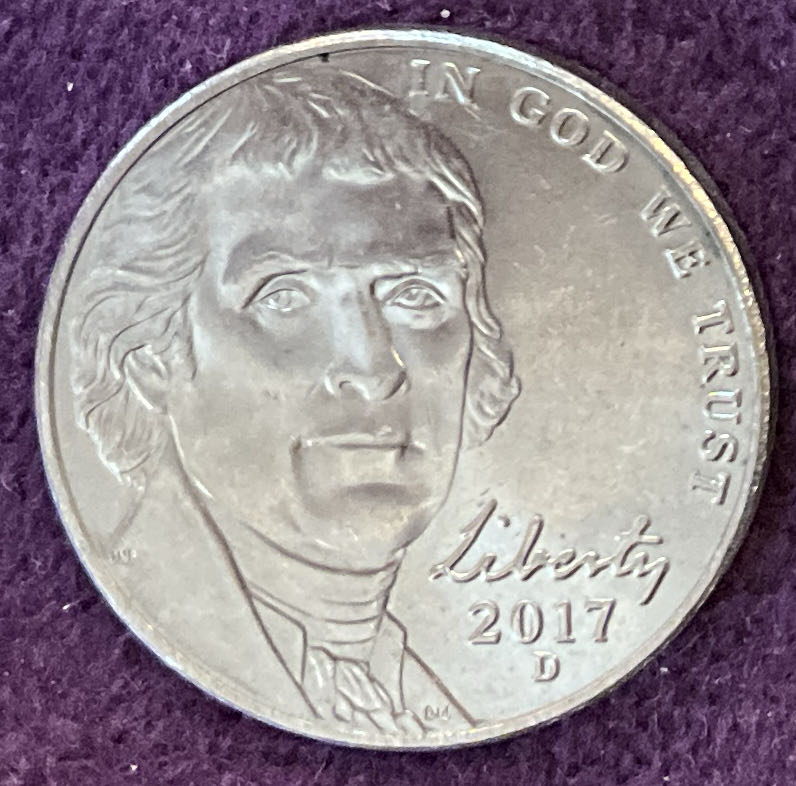 Nickel Jefferson 2017 D 1  coin collectible - Main Image 3