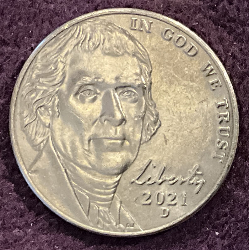 Nickel Jefferson 2021 D 1  coin collectible - Main Image 3