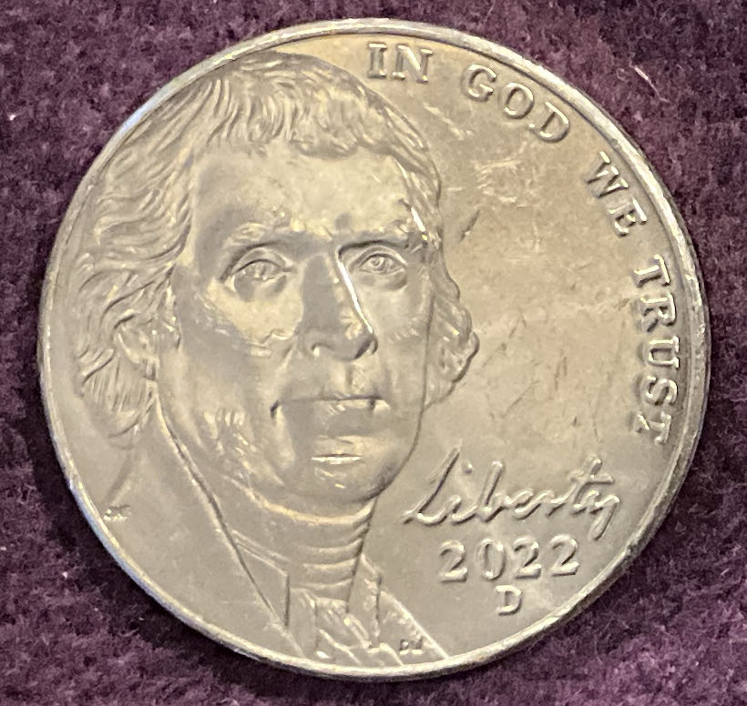 Nickel Jefferson 2022 D 1  coin collectible - Main Image 3