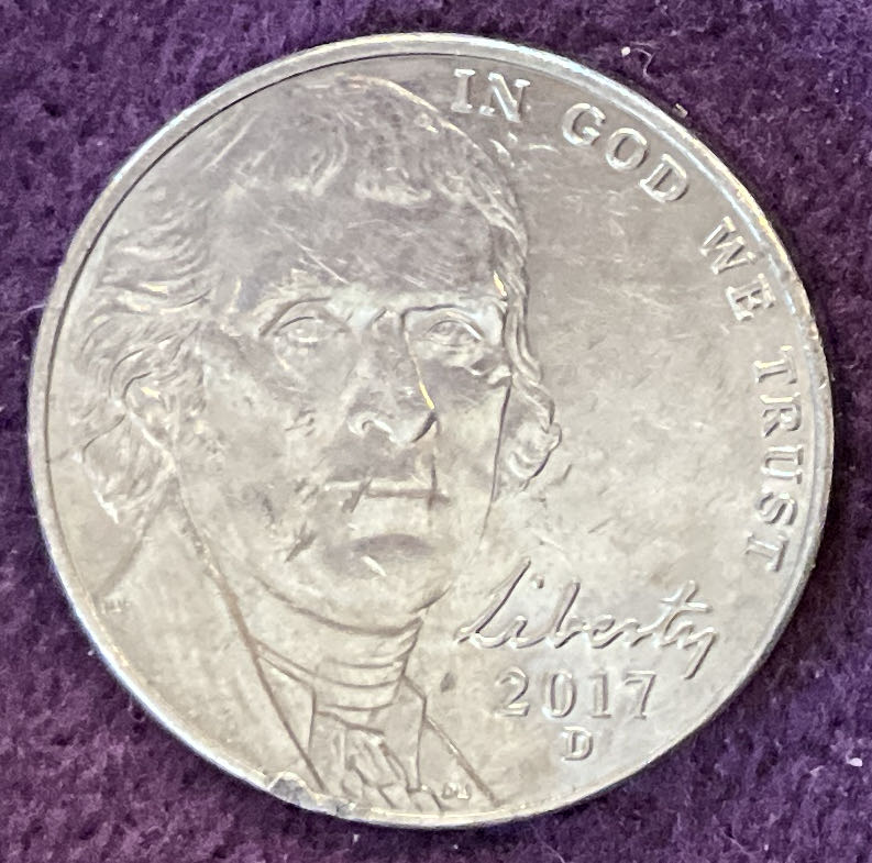 Nickel Jefferson 2017 D 4  coin collectible - Main Image 3