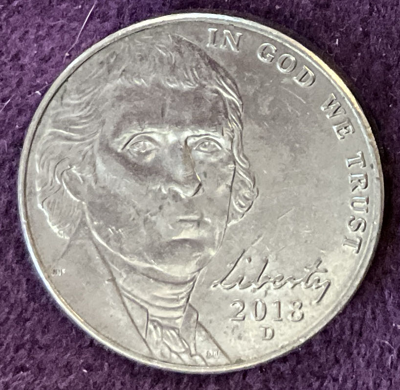 Nickel Jefferson 2018 D 2  coin collectible - Main Image 3