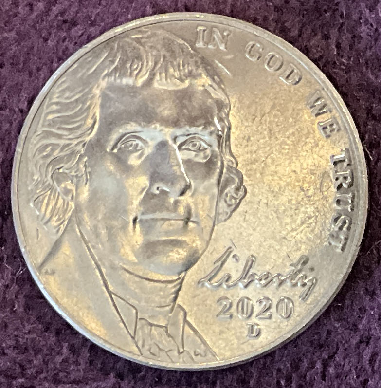 Nickel Jefferson 2020 D 2  coin collectible - Main Image 3