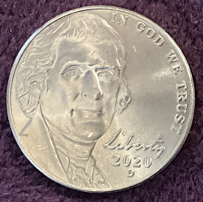 Nickel Jefferson 2020 D 5  coin collectible - Main Image 3