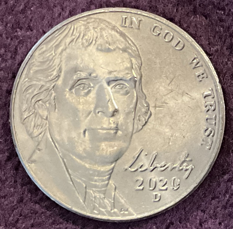 Nickel Jefferson 2020 D 7  coin collectible - Main Image 3