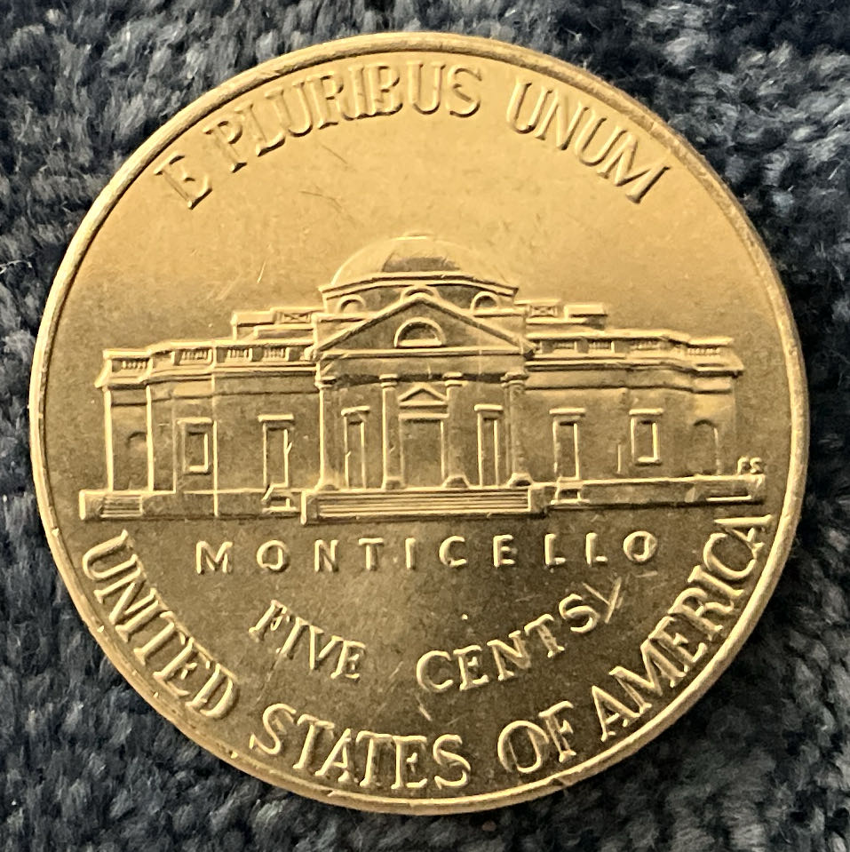 Nickel Jefferson 2020 D 10  coin collectible - Main Image 2