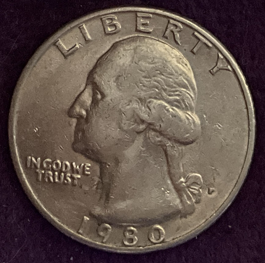 Quarter Washington 1980 P 2  coin collectible - Main Image 3