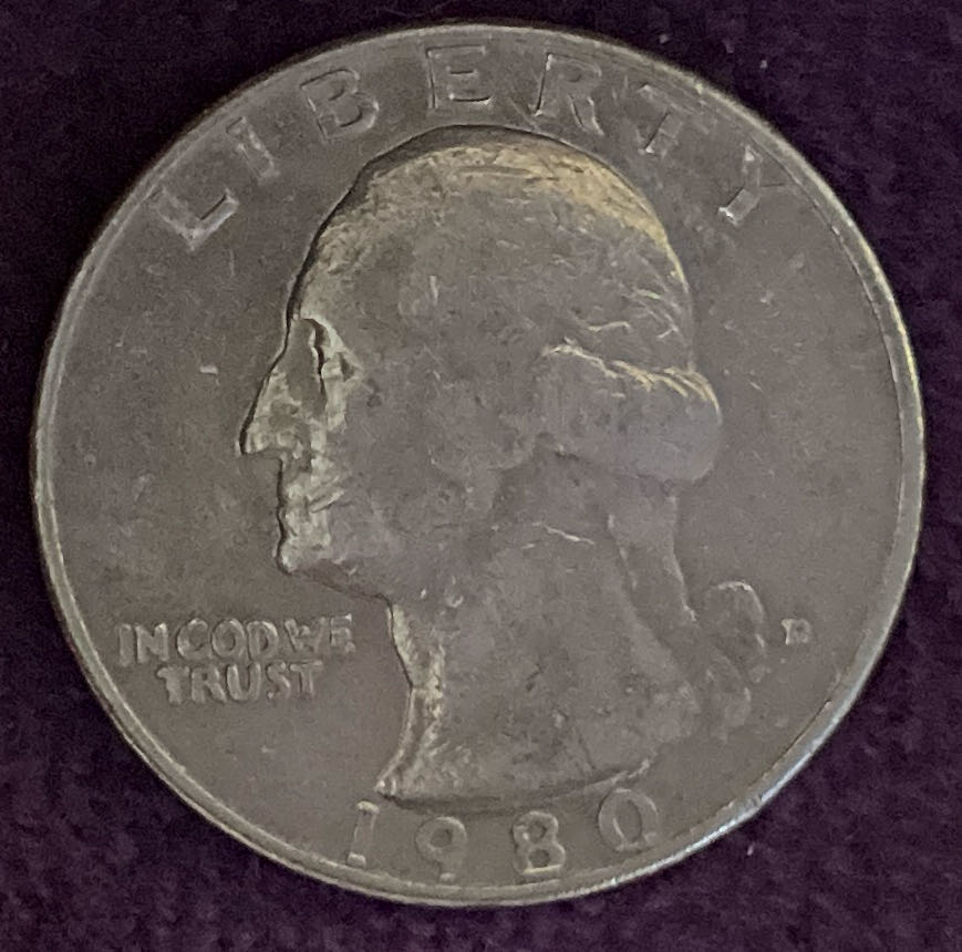 Quarter Washington 1980 D 3  coin collectible - Main Image 3
