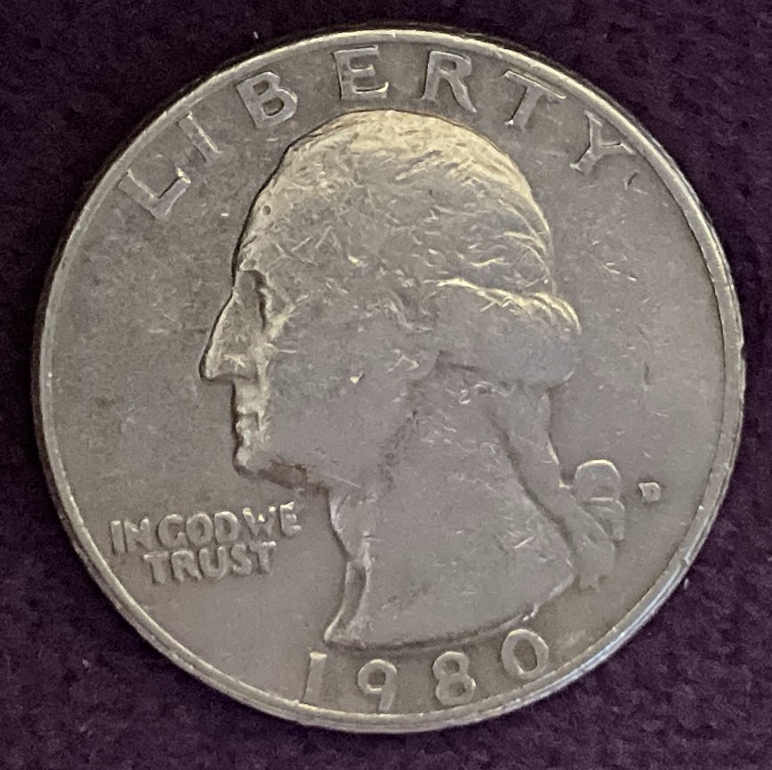 Quarter Washington 1980 D 6  coin collectible - Main Image 3