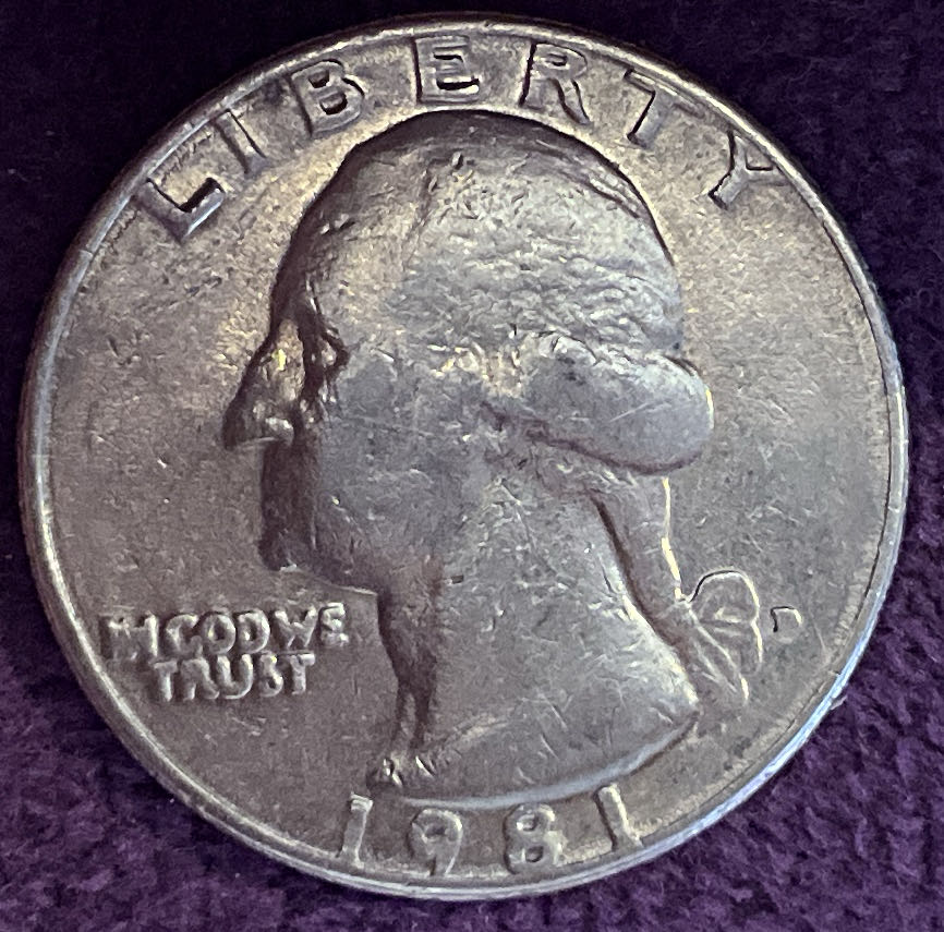 Quarter Washington 1981 D 2  coin collectible - Main Image 3