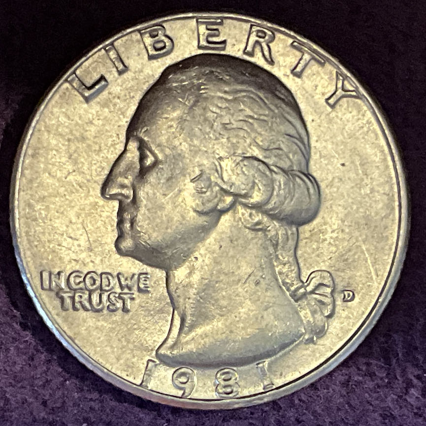 Quarter Washington 1981 D 7  coin collectible - Main Image 3