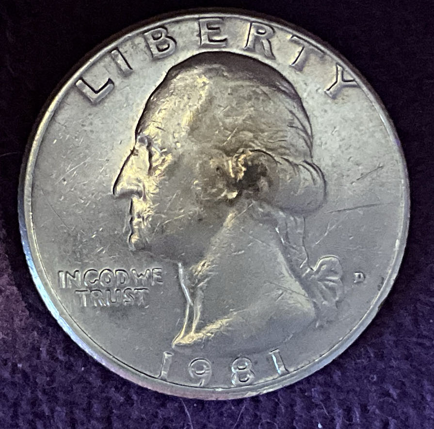 Quarter Washington 1981 D 9  coin collectible - Main Image 3