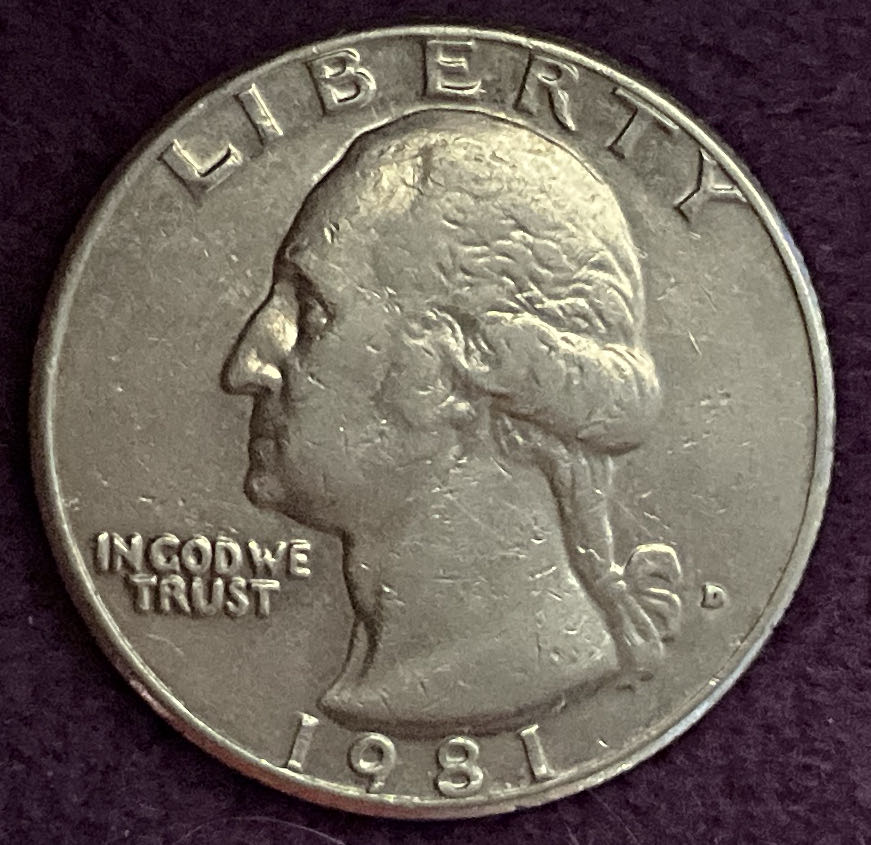 Quarter Washington 1981 D 11  coin collectible - Main Image 3