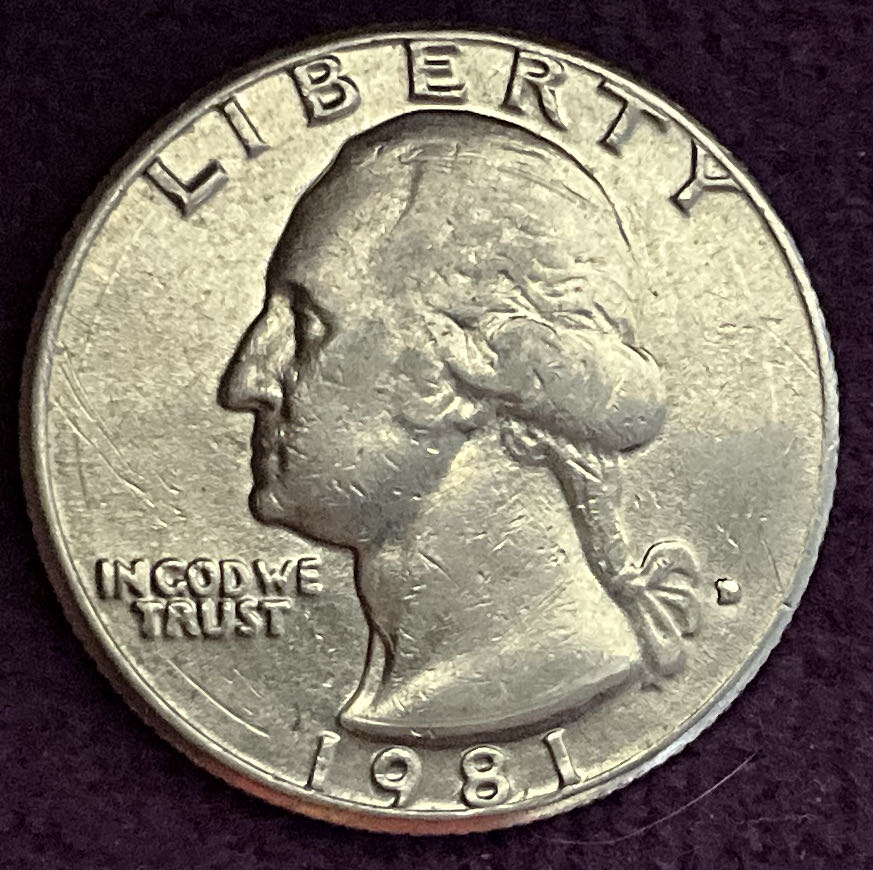 Quarter Washington 1981 D 12  coin collectible - Main Image 3