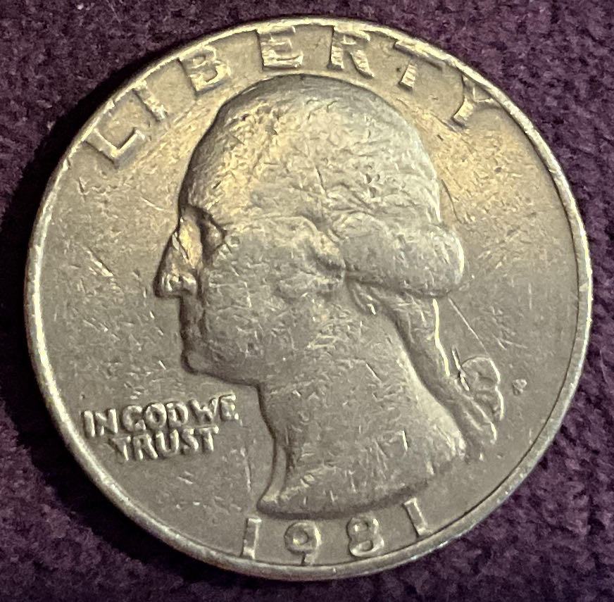 Quarter Washington 1981 P 6  coin collectible - Main Image 3