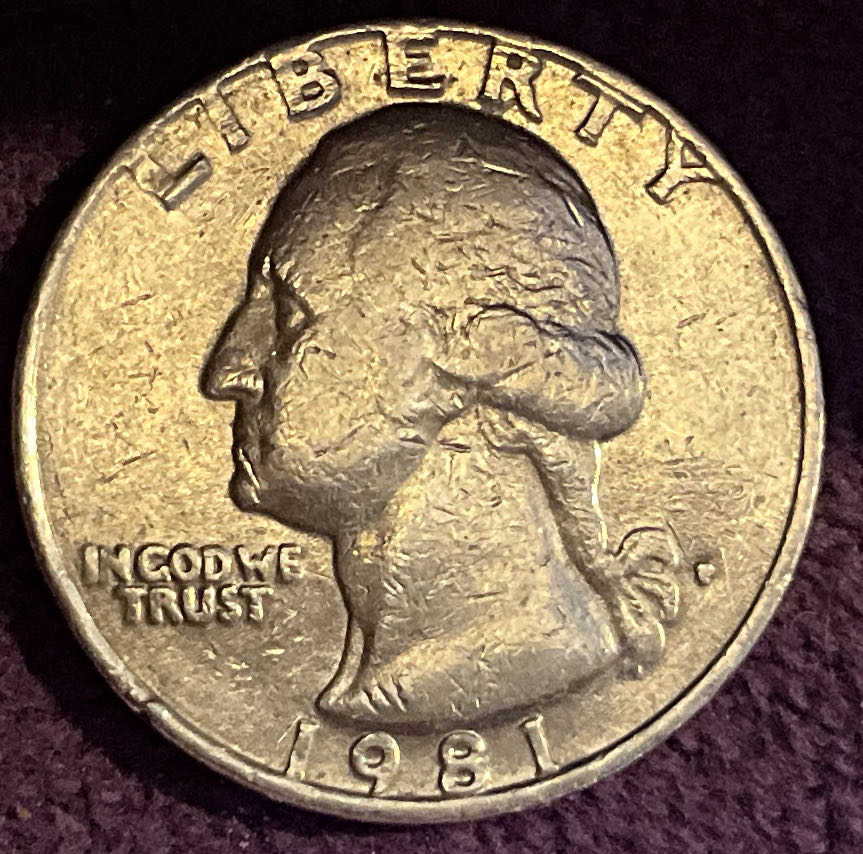 Quarter Washington 1981 P 7  coin collectible - Main Image 3