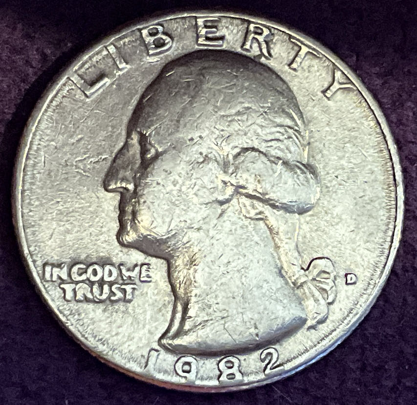 Quarter Washington 1982 D 1  coin collectible - Main Image 3