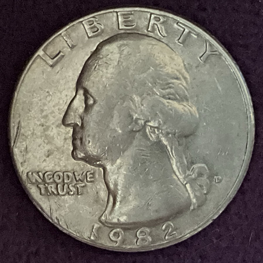 Quarter Washington 1982 D 3  coin collectible - Main Image 3