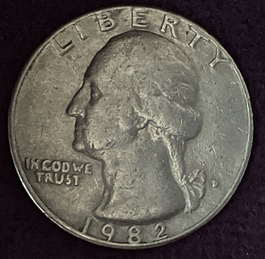 Quarter Washington 1982 D 7  coin collectible - Main Image 3
