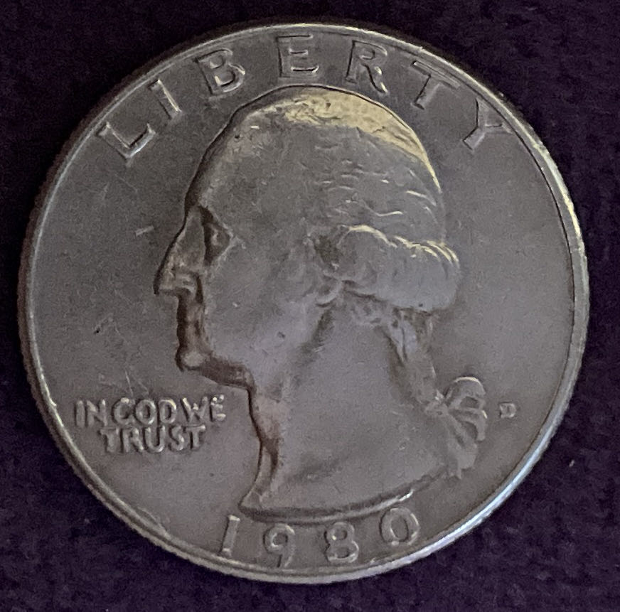 Quarter Washington 1980 D 7  coin collectible - Main Image 3