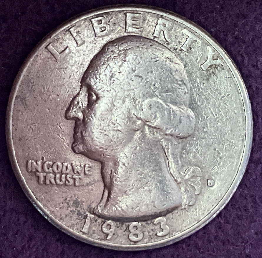 Quarter Washington 1983 D 3  coin collectible - Main Image 3
