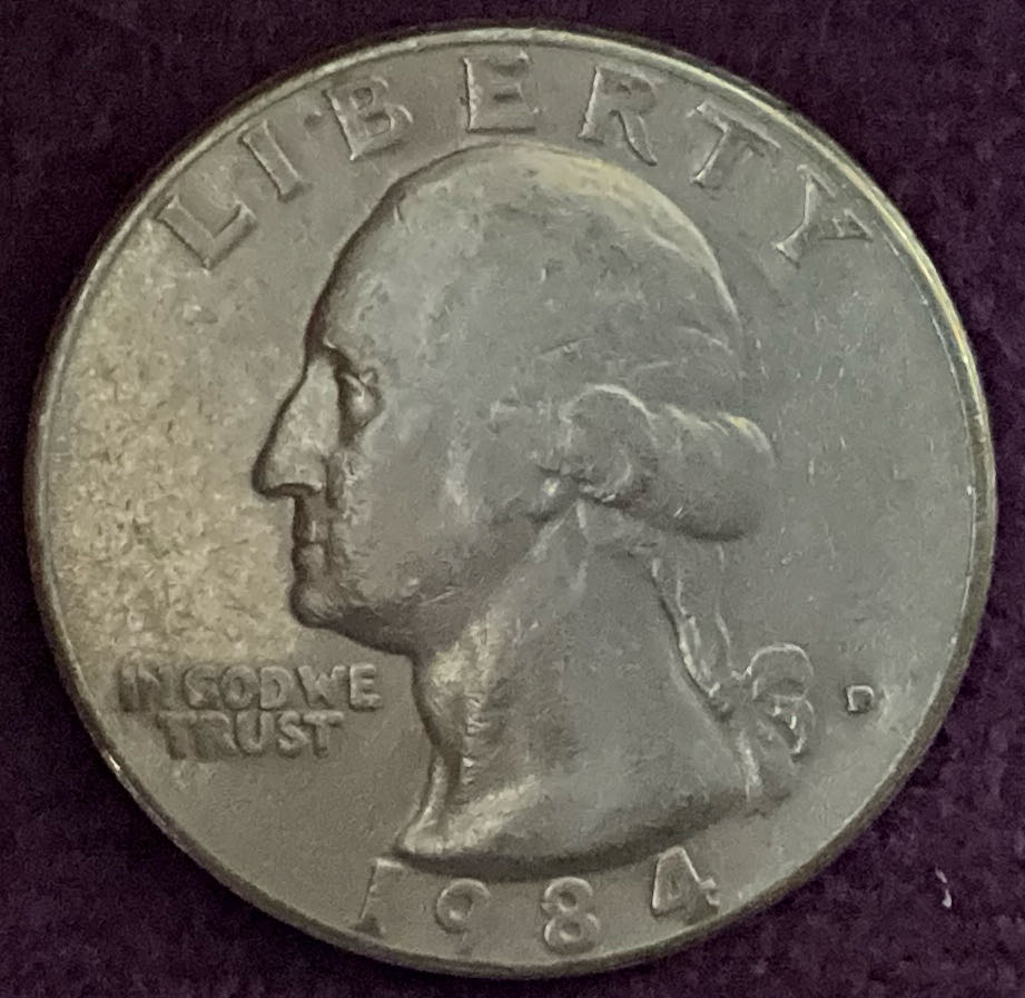 Quarter Washington 1984 D 1  coin collectible - Main Image 3