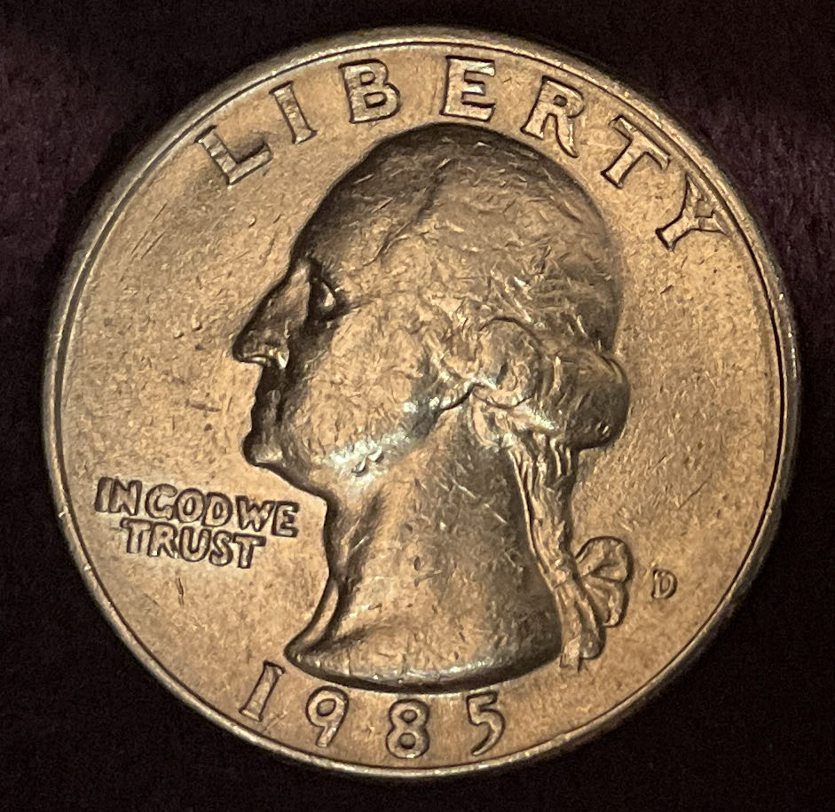 Quarter Washington 1985 D 2  coin collectible - Main Image 3