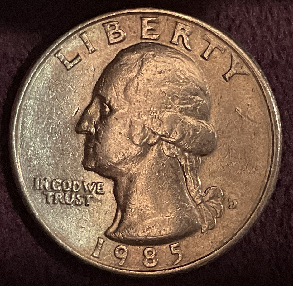 Quarter Washington 1985 D 3  coin collectible - Main Image 3