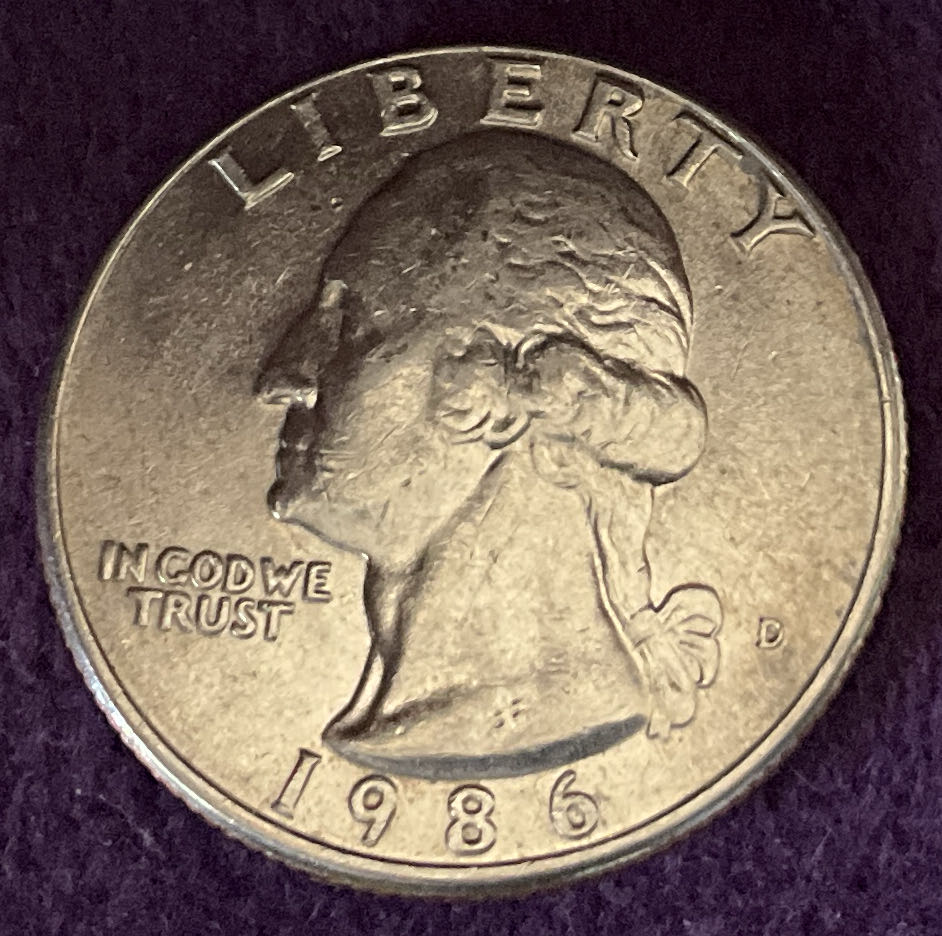 Quarter Washington 1986 D 2  coin collectible - Main Image 3